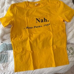 Yellow Graphic T-Shirt with Quote